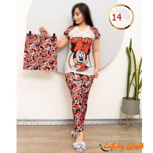 خرید-ست-سه-تیکه-تیشرت-شلوار-شورتک-زنانه-کد-g-3401