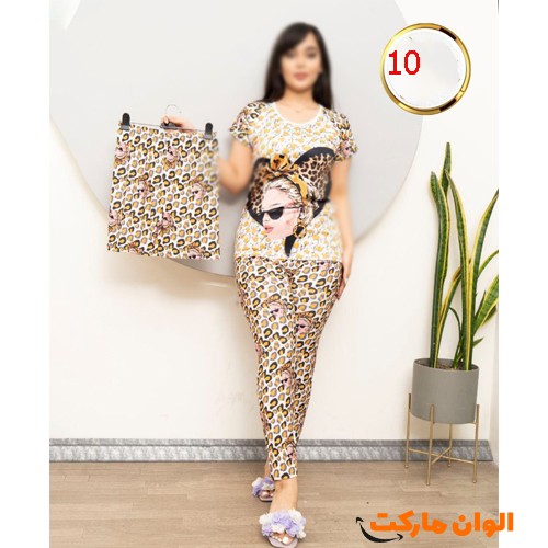 خرید-ست-سه-تیکه-تیشرت-شلوار-شورتک-زنانه-کد-g-3401