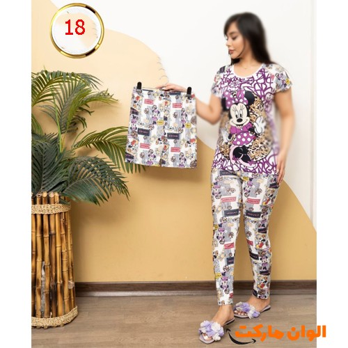 خرید-ست-سه-تیکه-تیشرت-شلوار-شورتک-زنانه-کد-g-3401
