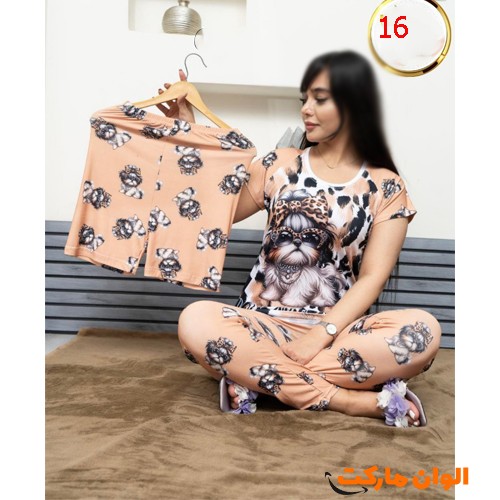 Women's set: t-shirt, pants, and shorts