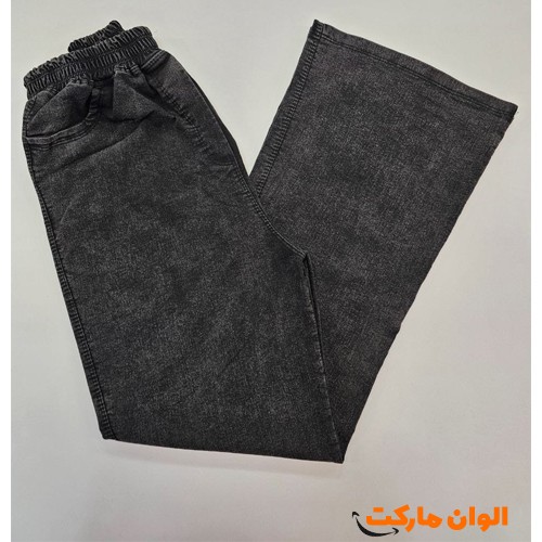 تولید-شلوار-لی-زنانه-پارچه-نیل-دمپا-گشاد-عمده-کد-g3436