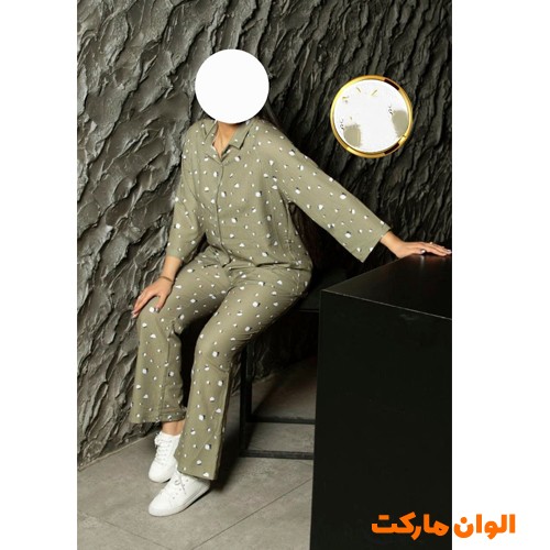 تولید-ست-شومیز-شلوارزنانه-کاملس-طرح-گل-عمده-کد-g3440