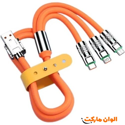خرید-عمده-صادرات-خرید-کابل-شارژ-۳-به-۱-سیلیکونی