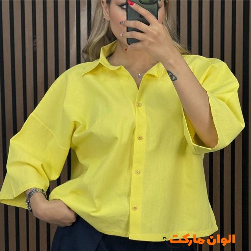 خرید-شومیز-زنانه-مدل-جدید-لینن-اسلپ-کد-g3563