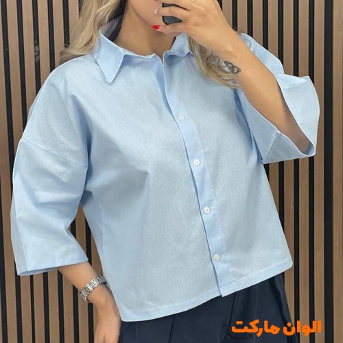 خرید-شومیز-زنانه-مدل-جدید-لینن-اسلپ-کد-g3563