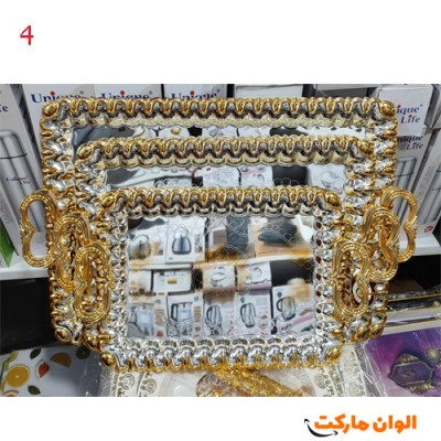 پخش سینی سه تیکه مدل طلایی عمده کد G3654