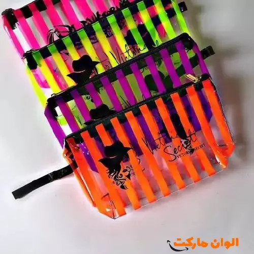 کیف آرایشی پاستیلی راه راه N018