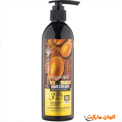 تولیدی کرم  مو بیرون حمام 3in1 حاوی روغن آرگان و کراتین حجم 280 میل آرگان اویل کدr068 عمده