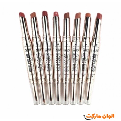 خرید رژ و خط لب دو طرفه مارک RICH COLOR XRS کد R089