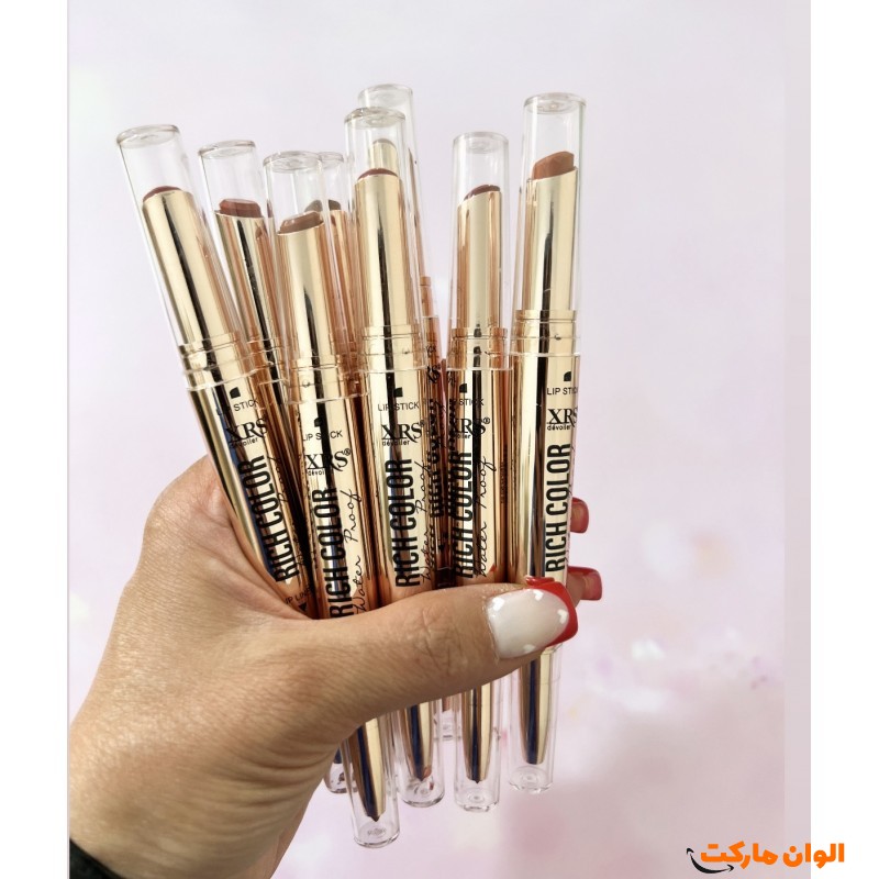 تولیدی رژ و خط لب دوطرفه RICH COLOR XRS کدr090 عمده