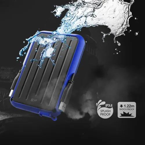 پخش هارد اکسترنال سیلیکون پاور Armor A66 ظرفیت 1 ترابایت کدt414 عمده