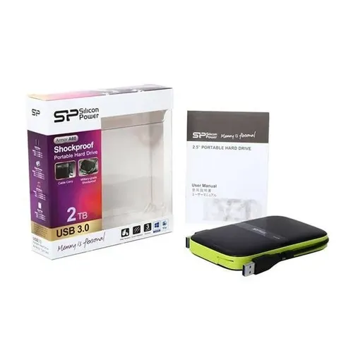 پخش هارد اکسترنال سیلیکون پاور مدل Armor A60 ظرفیت 2 ترابایت کدt416 عمده