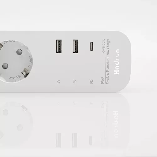 Wholesale-buy-usb-surge-protector-with-hadron-model-p343-