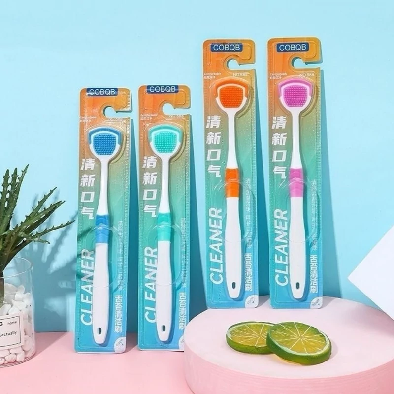 پخش عمده خرید مسواک زبان شور با برس نرم کد P240