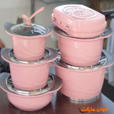 خرید سرویس قابلمه 10 پارچه  نانو گرانیت تکی و عمده کد AB27 
