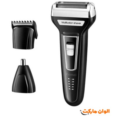 خرید ماشین اصلاح سه‌کاره Kemei مدل KM-6559 تکی و عمده