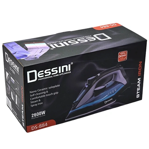 Dessini DS‑884 Steam Iron | Powerful 2600W Ceramic Soleplate Iron