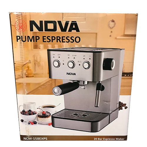 Nova NCM‑158EXPS Espresso Machine | 20‑Bar Coffee Maker for Home & Office