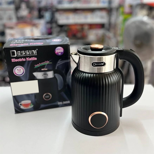 Dessini DS‑30SS Electric Kettle | 2 L Stainless Steel Kettle with Auto Shut‑Off