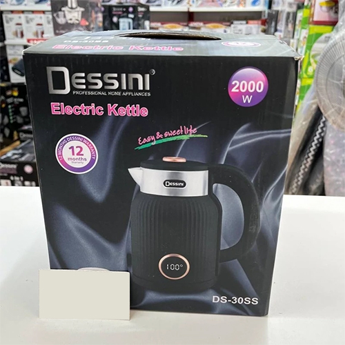 Dessini DS‑30SS Electric Kettle | 2 L Stainless Steel Kettle with Auto Shut‑Off