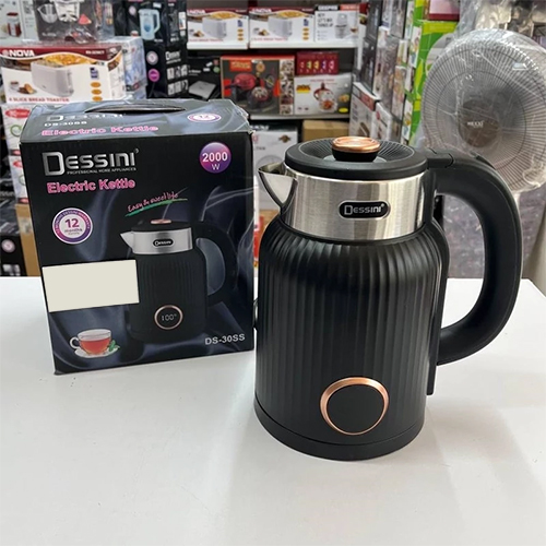 Dessini DS‑30SS Electric Kettle | 2 L Stainless Steel Kettle with Auto Shut‑Off