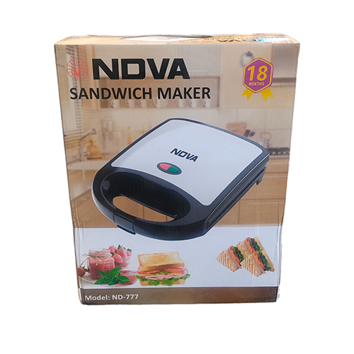 Nedva ND‑777 Snack Maker | 750W Non-Stick Sandwich Toaster