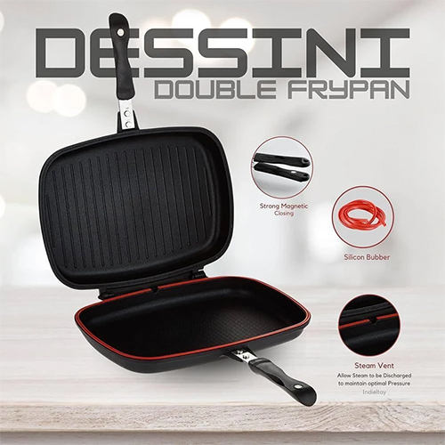 Dessini LY-BSDG36 Double-Sided Diet Pan | 36cm Non-Stick Granite Pan