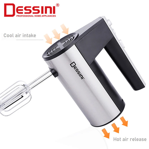 Dessini DS‑268 Electric Hand Mixer | 600W 5-Speed with Whisk & Dough Hooks