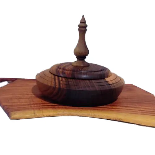 پخش شکلات خوری چوب گردو عمده ارگانیک دست ساز تک و عمده کد G4040