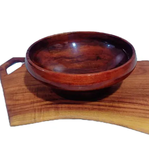 خرید میوه خوری چوب کهور ارگانیک دست ساز تک و عمده کد G4055