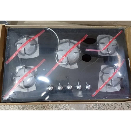 خرید گاز توکار صفحه شیشه 5 شعله burners  تک و عمده کد Z881