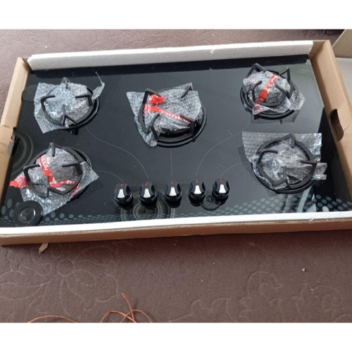 پخش گاز توکار صفحه شیشه 5 شعله burners  تک و عمده کد Z882