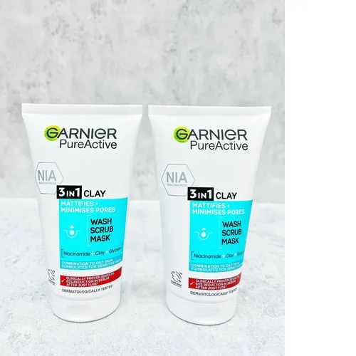 ماسک سه کاره گارنیر مدل Pure Active ضد جوش و کنترل چربی کدt562