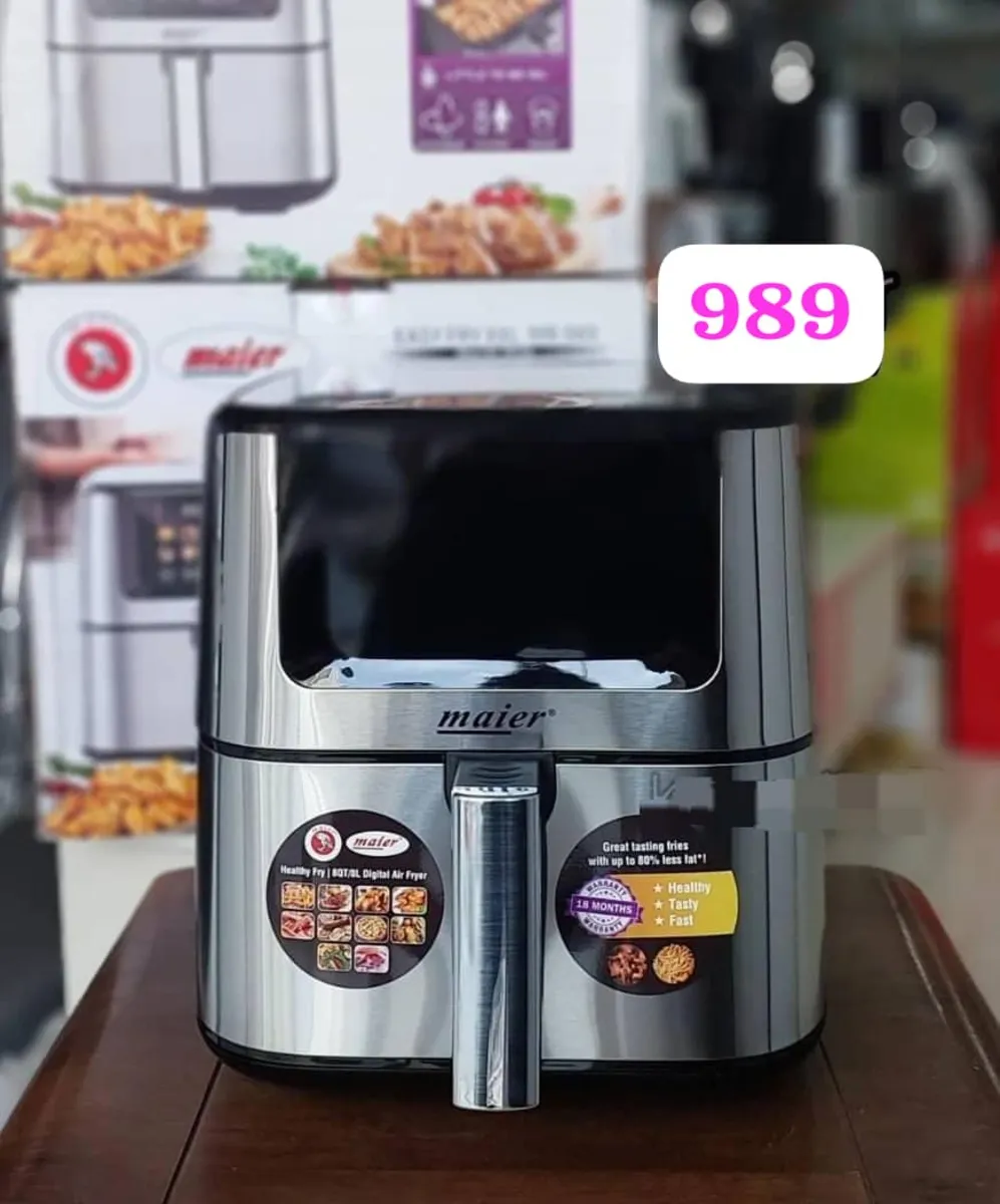 Mayer MR‑989 Twin Air Fryer | Dual 3.5 L Baskets, 2400W, Low‑Oil