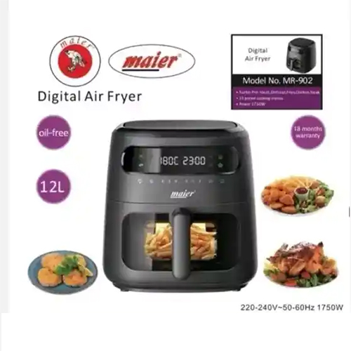 Mayer MR‑902 Air Fryer | 12L, Digital Touch, Low-Oil Smart Fryer