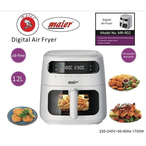 Mayer MR‑902 Air Fryer | 12L, Digital Touch, Low-Oil Smart Fryer
