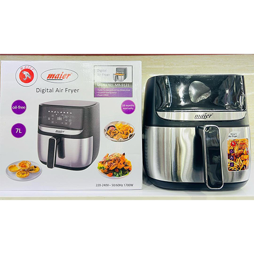 Mayer MR‑9121 Twin Air Fryer | Dual 2.5L Baskets, 2000W, Low-Oil