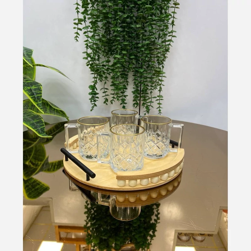 خرید سینی مهره دار دسته فلزی تک و عمده   کد P397