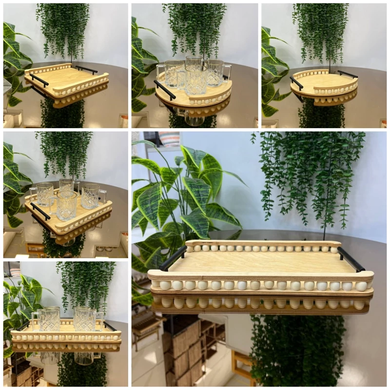 خرید سینی مهره دار دسته فلزی تک و عمده   کد P397