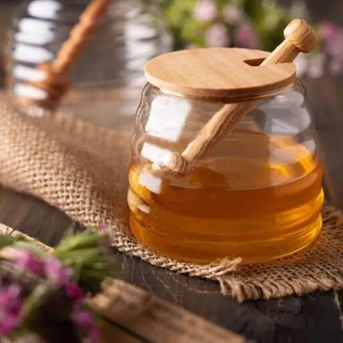 خرید جا عسلی پیرکس درب بامبو کد p413