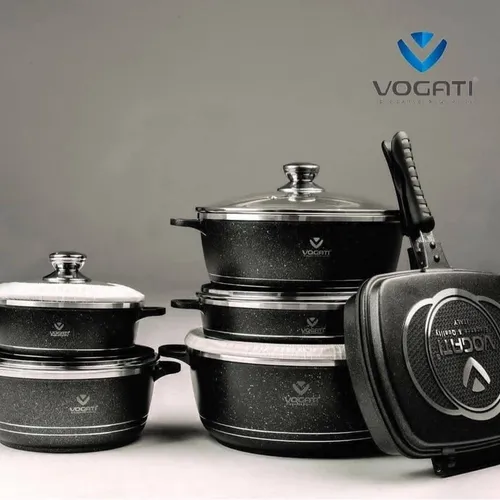 پخش سرویس قابلمه ۱۲ پارچه گرانیتی ووگاتی کدt587 عمده