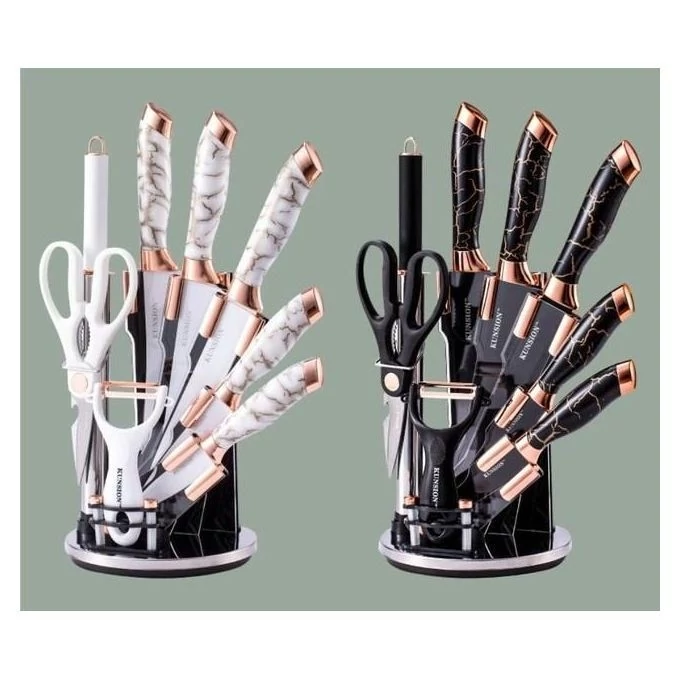 پخش عمده خرید سرویس چاقو 9 پارچه کد P450