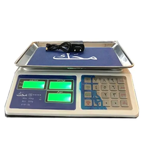 ترازو 40 کیلویی شارژی محک کیبورد استیل کدt616