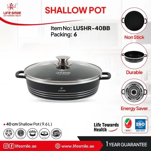 تابه سرامیکی لایف اسمایل مدل LUSHR-40BB سایز 28 کدt620