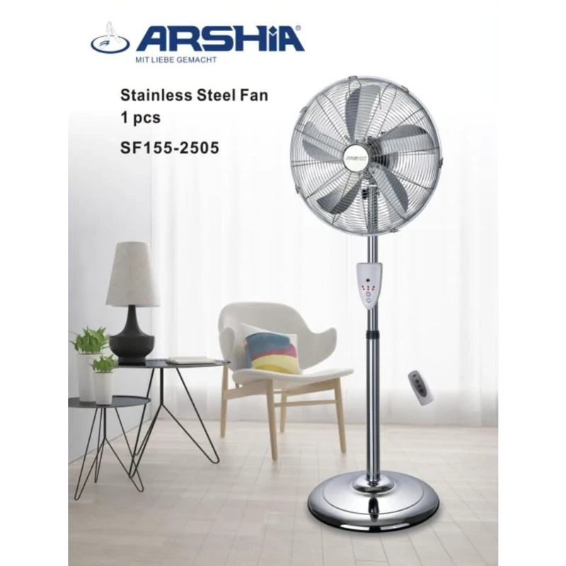 پخش پنکه ایستاده ارشیا مدل SF155-2505 کد E090 عمده
