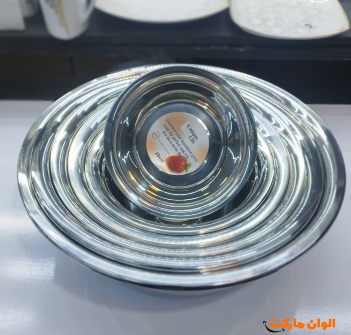 لگن-استیل-مارک-یونیک-حک-شده-کد-e102-تک-و-عمده