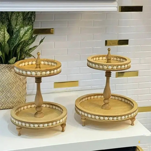  Buy 2-Tier Beaded Cake Stand | Elegant Dessert Display