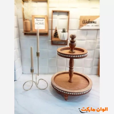 پخش عمده شیرینی خوری 2 طبقه مهره دار تک و عمده کد L549