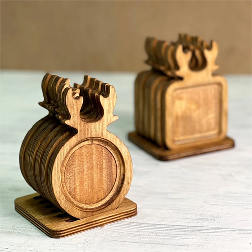  Buy Square Wooden Coaster | Elegant Natural Drink Coaster