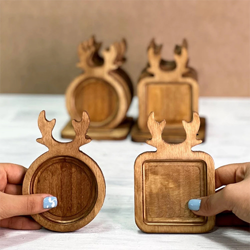  Buy Square Wooden Coaster | Elegant Natural Drink Coaster